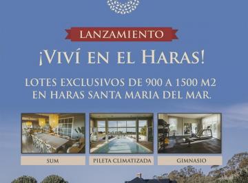 Terreno · 957m² · Venta de Grandes Lotes de Mas 900 m² en Casonas del Haras - Santa Maria del Mar