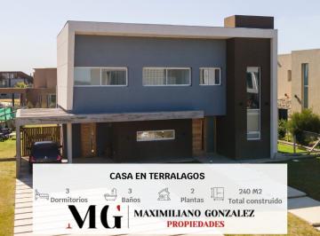 Casa · 240m² · 4 Ambientes · 1 Cochera · Casa en Venta y Alquiler, 4 Ambientes - Terralagos, Canning