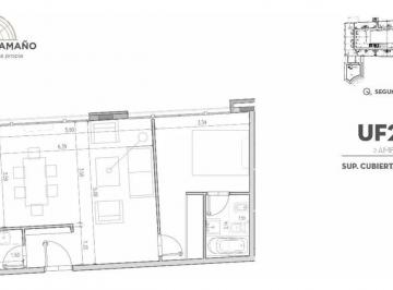 Departamento · 50m² · 2 Ambientes · 1 Cochera · Departamento en Venta en Pueblo Caamaño, Pilar, G. B. a. Zona Norte