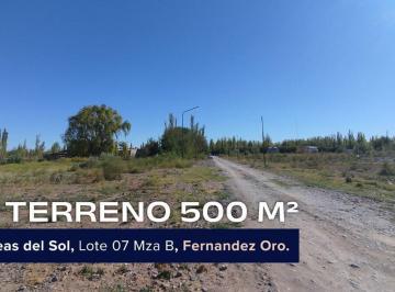 Terreno · 500m² · Terreno 500 m² Venta, Aldea del Sol, Fernandez Oro