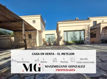 Casa · 366m² · 7 Ambientes · 4 Cocheras · Casa en Venta, 7 Ambientes - Barrio Privado El Metejón - Cañ