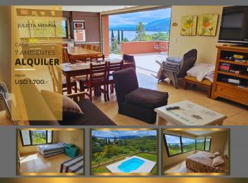 Casa de 7 ambientes, Villa Carlos Paz · Julieta Menna Inmobiliaria Alquilea Imponente Casa de 7 Ambientes en Costa Azul