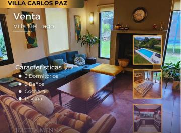 Casa de 4 ambientes, Villa Carlos Paz · Julieta Menna Inmobiliaria Vende Elegante Casa de 4 Ambientes en Villa del Lago