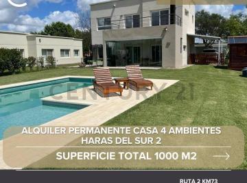 Casa · 200m² · 4 Ambientes · 2 Cocheras · Alquiler Permanente Casa Haras del Sur