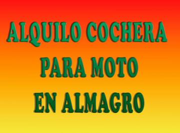 Garage 13m² Alquiler Almagro Norte · Alquilo Cochera Para Moto en Almagro