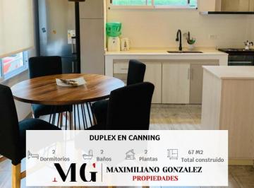 Departamento · 62m² · 3 Ambientes · 1 Cochera · Duplex en Venta y Alquiler, 3 Ambientes - Canning, Ezeiza