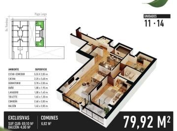 Departamento · 69m² · 5 Ambientes · Departamento un Dormitorio + Comodin