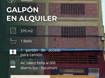 Bodega-Galpón · 395m² · Galpón en Av Saez Peña Al 600 - Barrio Sur