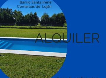 Casa · 240m² · 5 Ambientes · 2 Cocheras · Casa en Alquiler Amueblada Barrio Cerrado Comarcas de Lujan