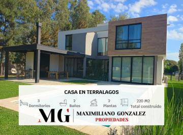 Casa · 220m² · 4 Ambientes · 1 Cochera · Casa en Venta y Alquiler, 4 Ambientes. Terralagos, Canning.