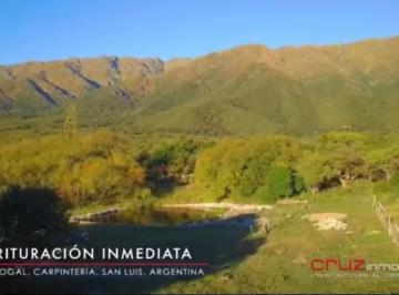 Quinta vacacional · 5000m² · Financiacion / Permuta - Lote Sobre La Montaña en Marlo - San Luis - 5000 m²