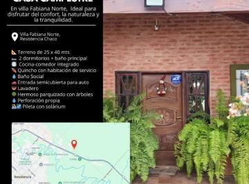 Casa · 120m² · 3 Ambientes · 1 Cochera · ¡Hermosa Casa Estilo Campestre en Villa Fabiana Norte!