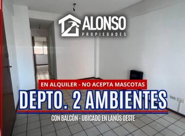Departamento · 45m² · 2 Ambientes · Departamento 2 Ambientes con Balcón en Alquiler en Lanús