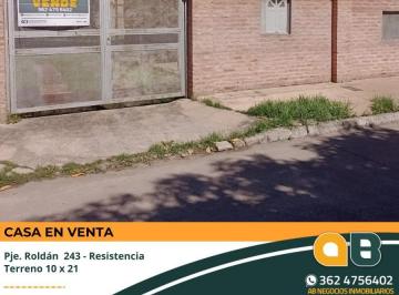 Casa de 2 ambientes, Resistencia · Se Vende Casa de Dos Ambientes en Pasaje Roldan 243