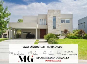 Casa · 164m² · 5 Ambientes · 1 Cochera · Casa en Alquiler Terralagos, Canning