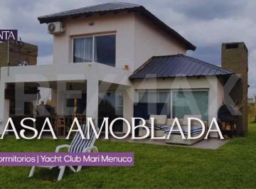 Casa · 135m² · 3 Ambientes · 2 Cocheras · Casa en Venta, yacht Club Mari Menuco Amoblada.