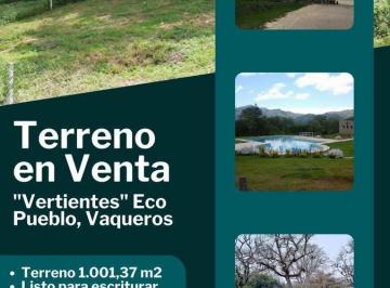 Terreno · 1001m² · Terreno en Vaqueros, Salta Capital