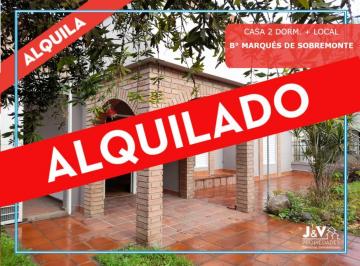 Casa · 200m² · 2 Dormitorios · 1 Cochera · Casa en Alquiler. 2 Dorm. C/local B° Marques de Sobremonte