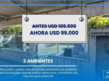 Casa · 120m² · 3 Ambientes · 2 Cocheras · Casa, Lomas de Zamora, Parque, Jardín, a Refaccionar, Venta, 3 Ambientes, Cochera, Permuta