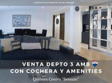 Departamento · 102m² · 3 Ambientes · 1 Cochera · Venta Depto 3 Amb Cochera Amenities Quilmes