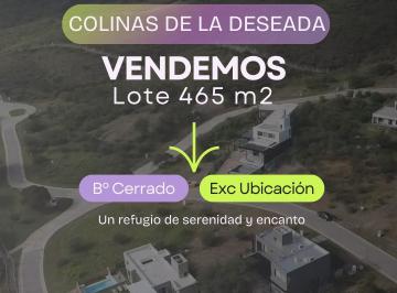 Terreno , La Calera · Lote en Venta - 464 m - Colinas de La Deseada - La Calera - Precio Oportunidad - Barrio Cerrado