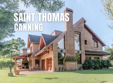 Casa · 375m² · 9 Ambientes · 2 Cocheras · Venta Casa con Parque y Pileta Saint Thomas Country Club, Esteban Echeverría