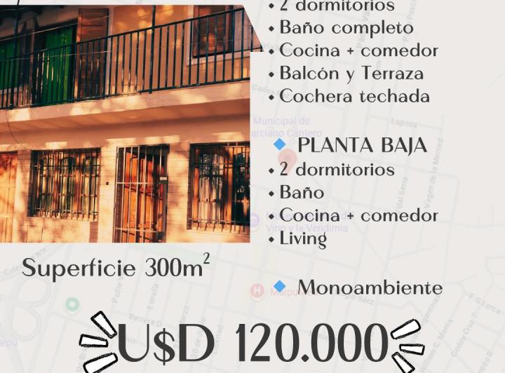 Casa · 300m² · 8 Ambientes · 1 Cochera