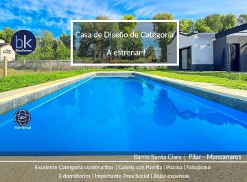 Foto · Increíble Casa a Estrenar. 3 Dorm.. Barrio Cerrado Santa Clara - Manzanares