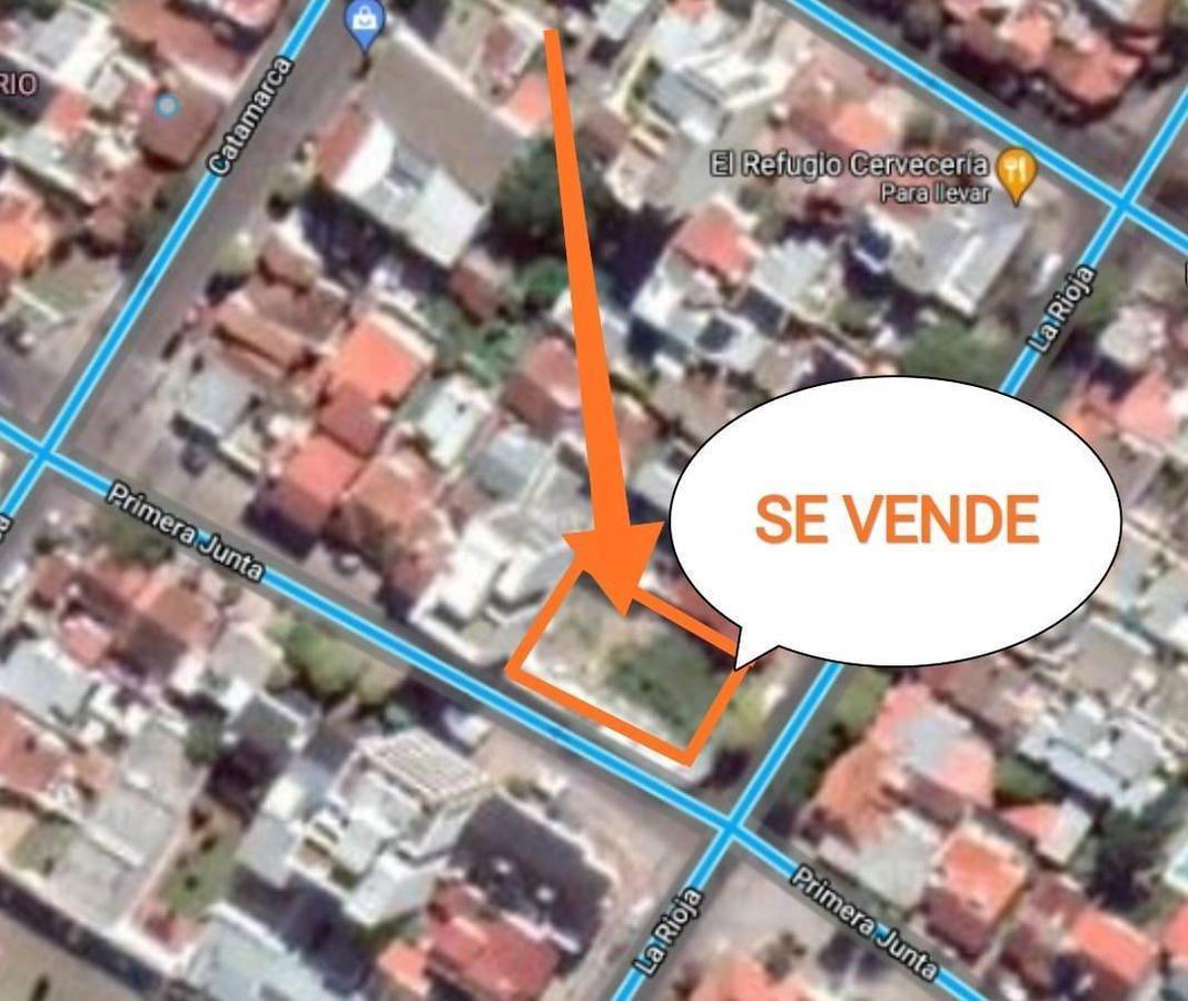 Lote en Venta en esquina. Zona macrocentro. Calle La Rioja esquina Primera Junta.