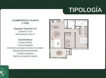 Departamento en Venta de 3 ambientes Benavidez · Departamento 3 Ambientes con Balcon en Ayres Haus Benavídez