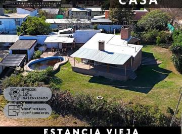 Casa · 120m² · 6 Ambientes · 1 Cochera · Chalet 3 Dor, Pileta, 920 m² de Parque a 100 m de La Ruta 38. Estancia Vieja