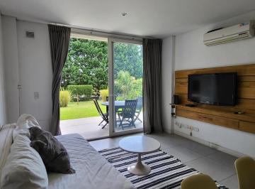 Departamento · 60m² · 2 Ambientes · 1 Cochera · Depto 2 Ambientes C/jardin en Alquiler | El Palmar. Nordelta