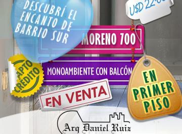 Departamento · 28m² · 1 Ambiente · En Venta Amplio Monoambiente con Balcón en Moreno 700