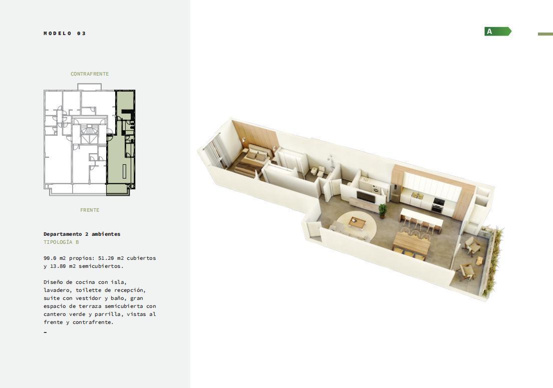 Venta Departamento 2 ambientes - Edifcio Brick