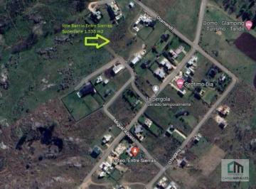 Terreno · 1333m² · Terreno en Tandil! Barrio Entre Sierras