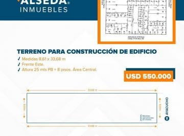 Terreno · 230m² · 5 Ambientes · 1 Cochera · Terreno Construccion en Altura Edificio Constructoras Barrio Martin
