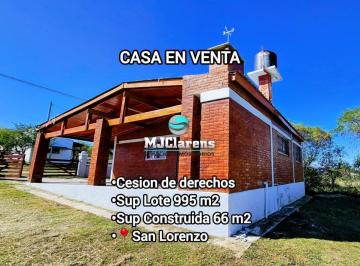 Casa · 66m² · 3 Ambientes · 1 Cochera · Se Vende Casa 2 Habitaciones San Lorenzo