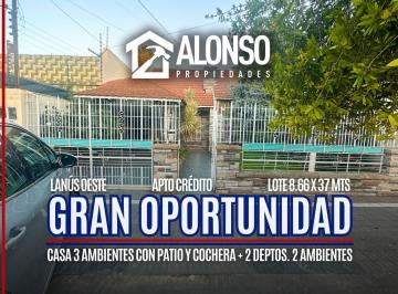 Casa · 200m² · 5 Ambientes · 2 Cocheras · Casa 3 Amb con Patio y Cochera + 2 Deptos. 2 Amb. en Venta
