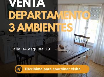 Departamento de 3 ambientes, Miramar · Excepcional Departamento Tres Ambientes en Miramar