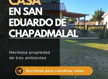 Casa de 2 ambientes, Chapadmalal · Espectacular Casa de Tres Ambientes en Chapadmalal
