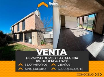 Departamento · 110m² · 4 Ambientes · 1 Cochera · Espectacular Duplex Barrio Cerrado La Catalina - 3 Dorm. - 2 Baños - Apto Credito
