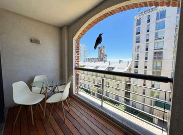 Departamento · 30m² · 2 Ambientes · 1 Cochera · Alquiler Monoambiente Dividido, Amoblado, con Balcón Vista Al Río y Cochera en Puerto Norte, Rosario