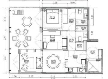 plano de modificación de planta · Departamento 3 Amb en Caballito Norte Sup. 93 m² Total