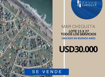 Terreno · 405m² · Terreno en Mar Chiquita