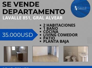 Departamento · 50m² · 2 Ambientes · Departamento - General Alvear