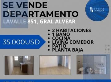 Departamento · 50m² · 2 Ambientes · Departamento - General Alvear