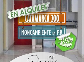Departamento · 70m² · 1 Ambiente · Catamarca Al 200: Amplio Monoambiente Céntrico con Patio y Asador en Alquiler