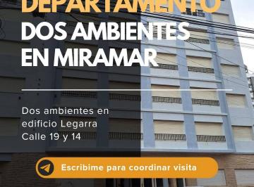 Departamento de 2 ambientes, Miramar · Excelente Departamento Dos Ambientes en Miramar