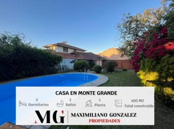 Casa · 350m² · 4 Ambientes · 1 Cochera · Casa en Venta y Alquiler, 4 Ambientes - Monte Grande Esteban Echeverria