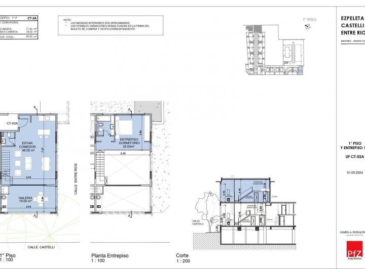 Departamento · 71m² · 2 Ambientes · 1 Cochera